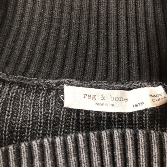 Rag n Bone Dark Gray Black Ribbed Sweater - Picture 3 of 5
